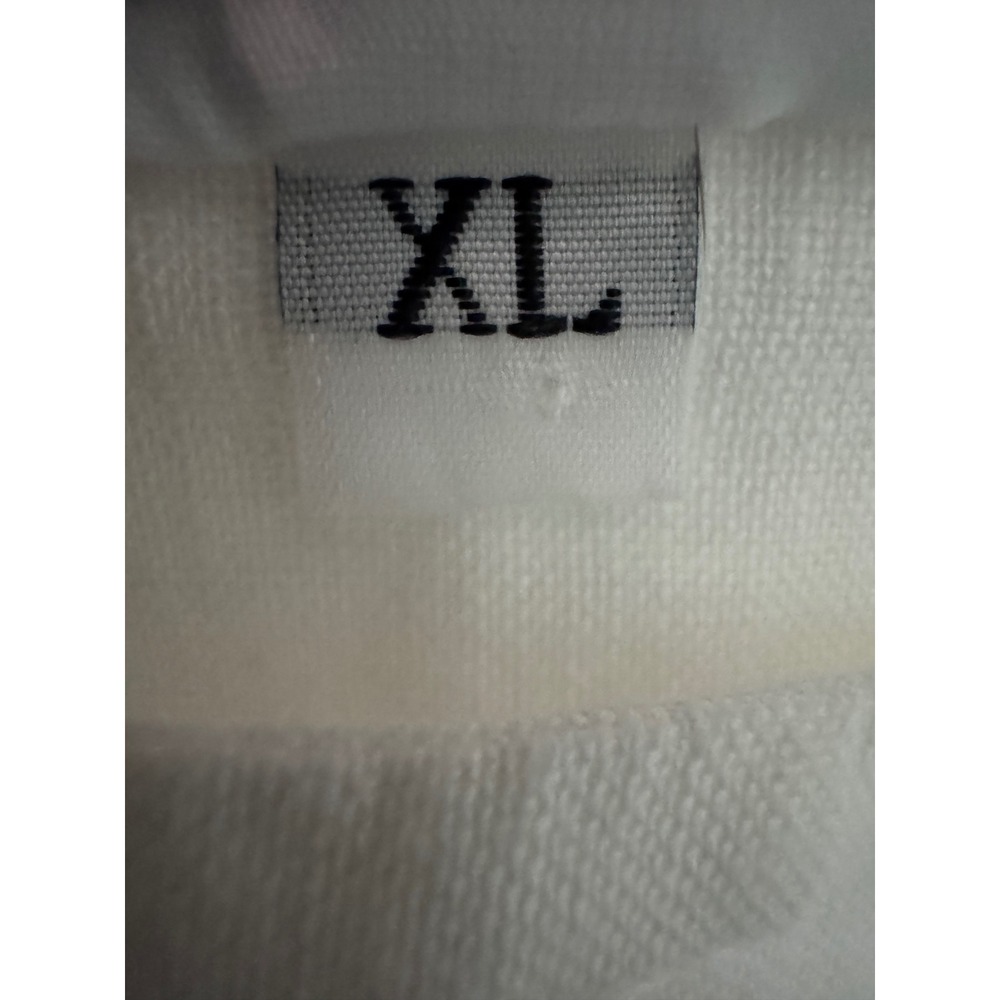 Bryn Walker Fran Basic Linen Ruffle Bell Sleeve High-Low Top White XL - Picture 12 of 14